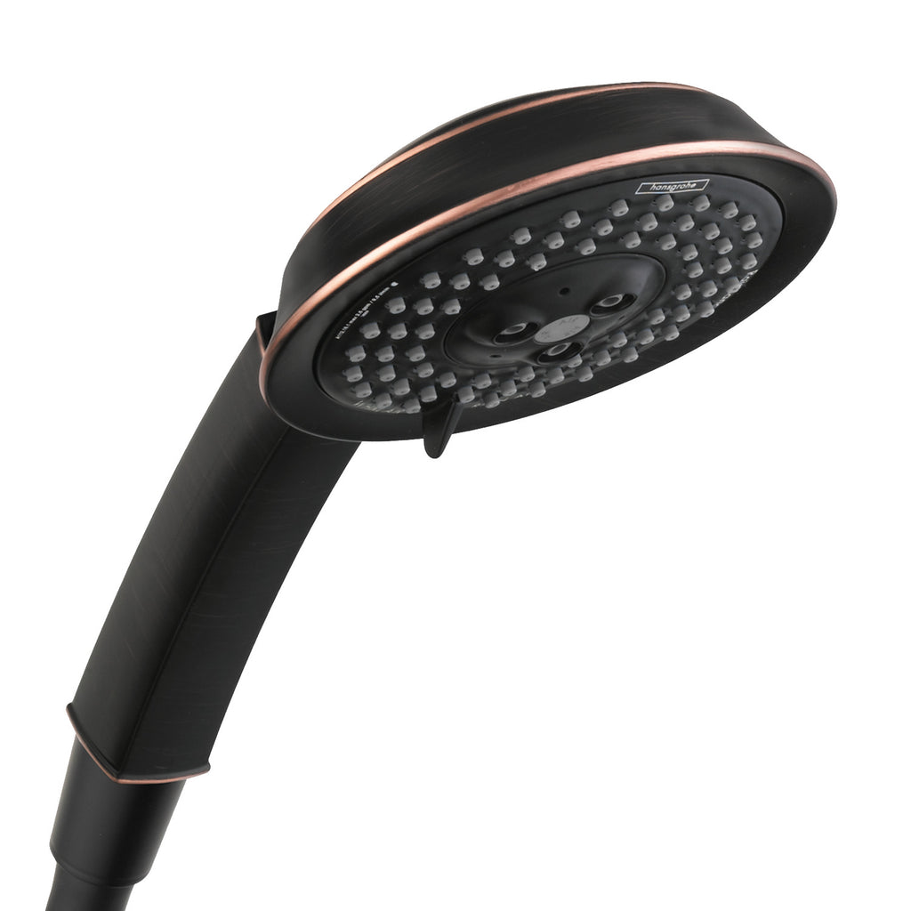 HANSGROHE 28548921 Raindance Classic Handshower 100 3-Jet, 2.5 GPM - Rubbed Bronze