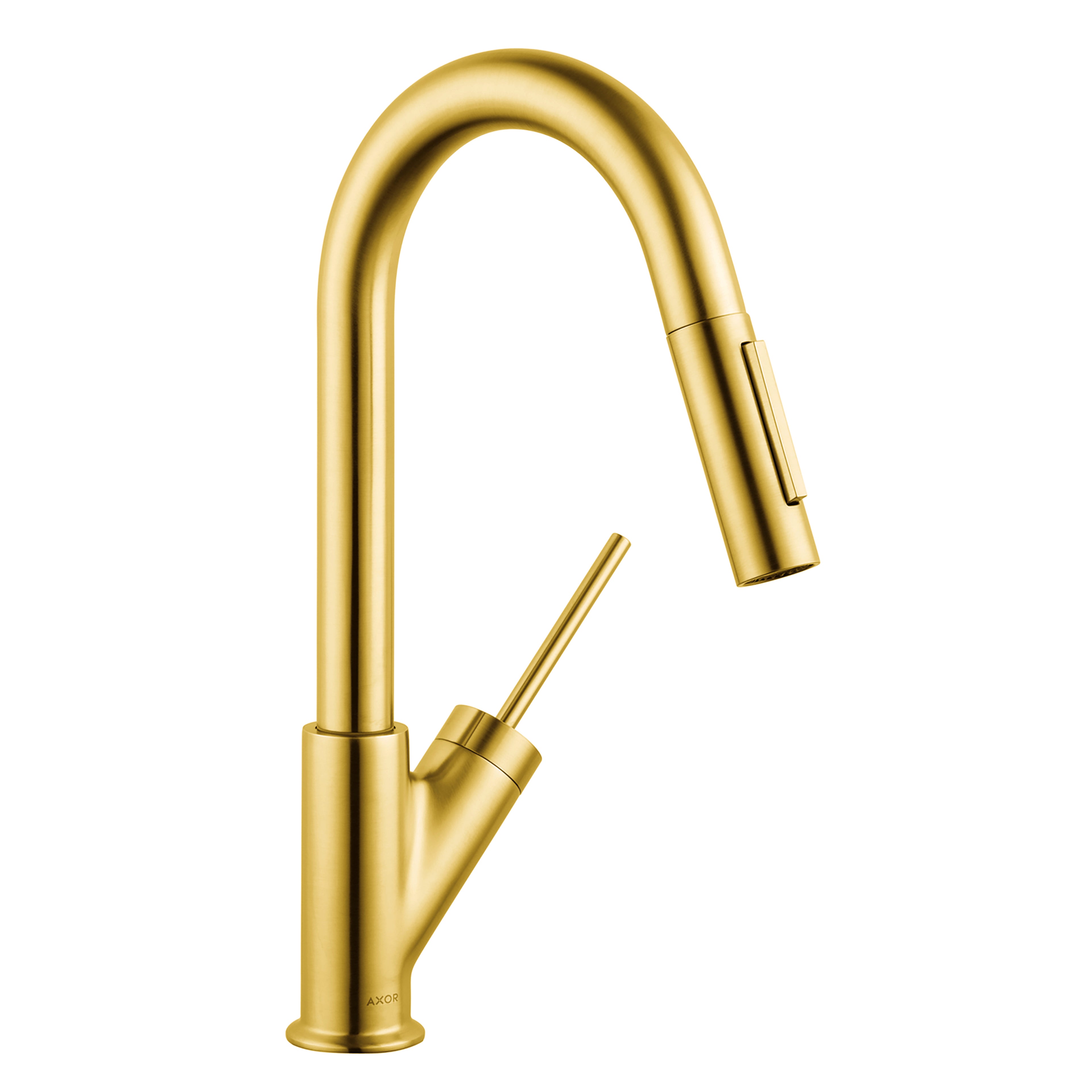 AXOR 10824251 Starck Prep Kitchen Faucet 2-Spray Pull-Down, 1.75 GPM - Brushed Gold Optic