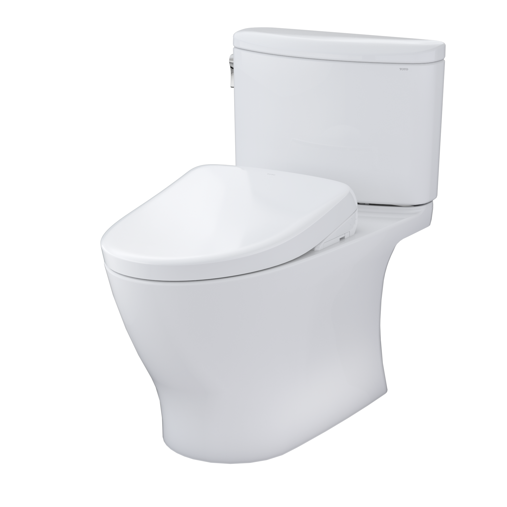 TOTO MW4424736CEFG#01 Washlet+ Nexus Two-Piece Elongated 1.28 Gpf Toilet With S7A Contemporary Bidet Seat - Cotton White