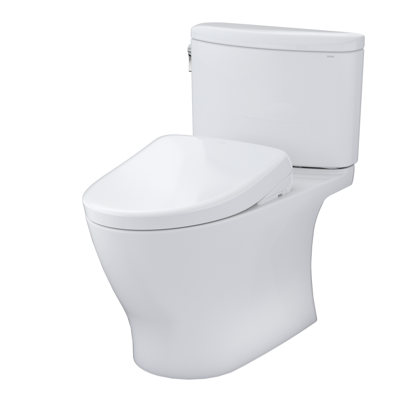 TOTO MW4424726CEFGA#01 Washlet+ Nexus Two-Piece Elongated 1.28 Gpf Toilet With Auto Flush S7 Contemporary Bidet Seat - Cotton White