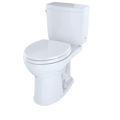 TOTO CST453CUFG#01 Drake Ii 1G Two-Piece Round 1.0 Gpf Universal Height Toilet With Cefiontect - Cotton White