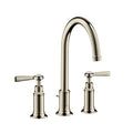 AXOR 16514831 Montreux Widespread Faucet 180 with Lever Handles and Pop-Up Drain, 1.2 GPM - Polished Nickel
