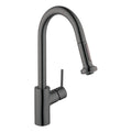 HANSGROHE 14877341 Talis S² HighArc Kitchen Faucet, 2-Spray Pull-Down, 1.75 GPM - Brushed Black Chrome