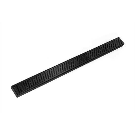 INFINITY DRAIN FXIG 6524 BK FXIG 65 24" FX Series Complete Kit with Perforated Slotted Grate in Matte Black