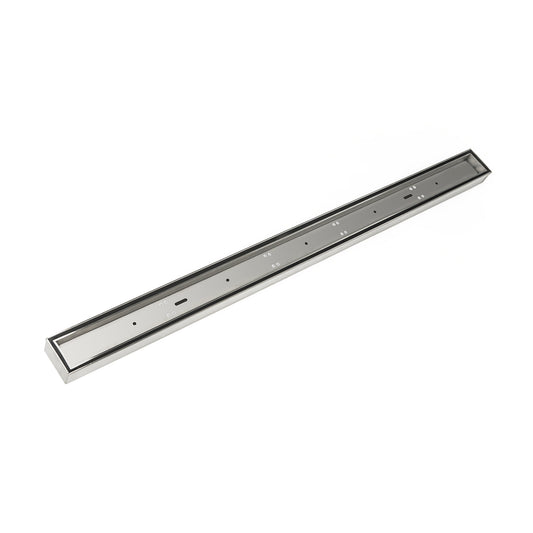INFINITY DRAIN FXLTIF 6560 SS FXLTIF 65 60" FX Low Profile Series Complete Kit with Tile Insert Frame in Satin Stainless