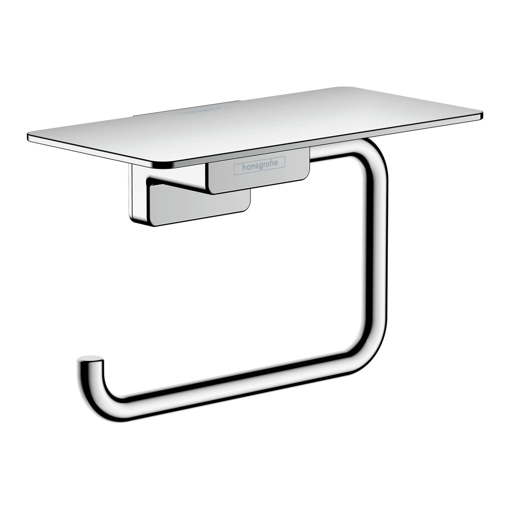 HANSGROHE 41772000 AddStoris Toilet Paper Holder with Shelf - Chrome
