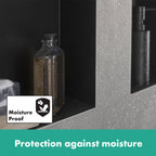 HANSGROHE 56070670 XtraStoris Minimalistic Wall Niche with Open Frame 12"x 6"x 4" - Matte Black