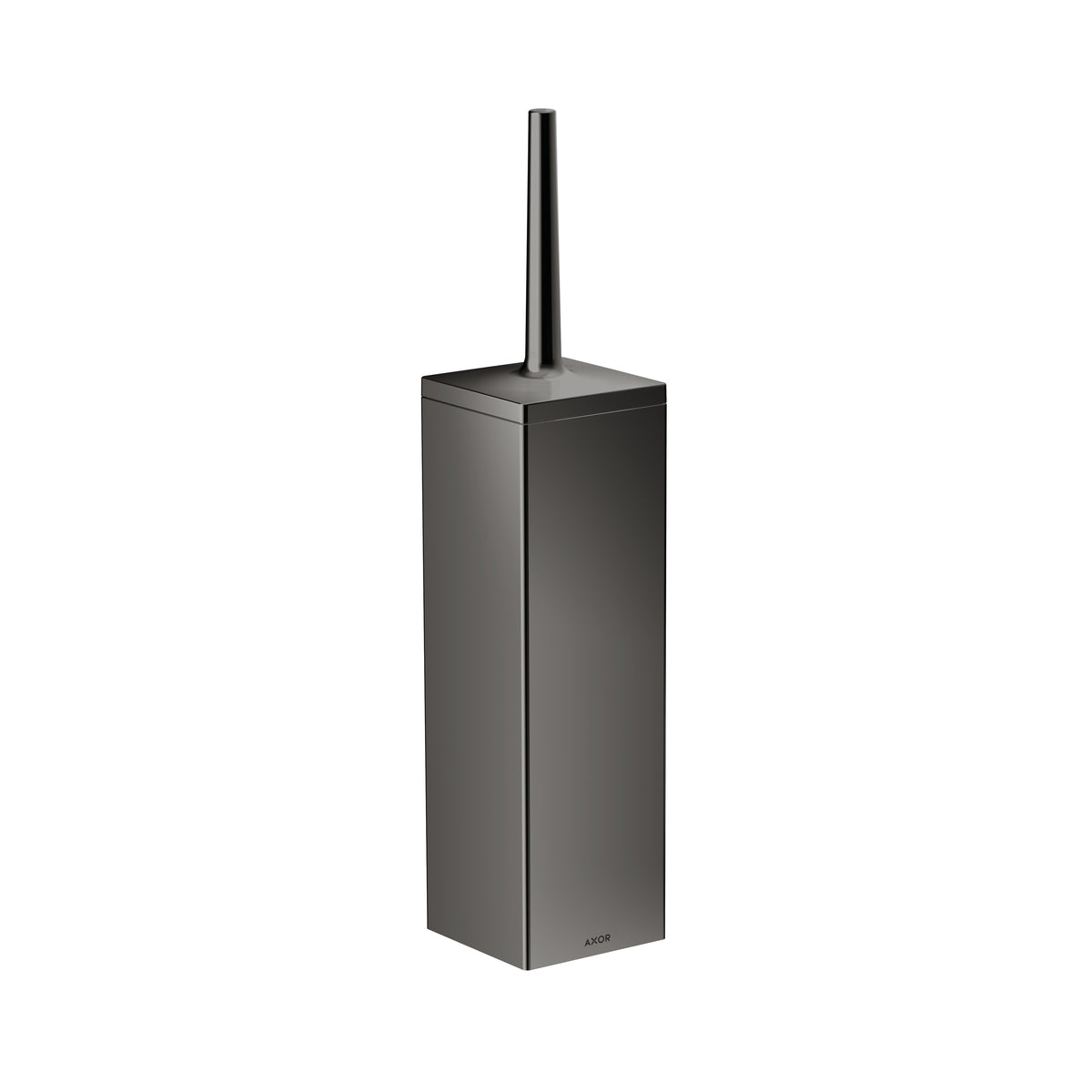 AXOR 42655330 Universal Rectangular Toilet Brush Holder, Wall-Mounted - Polished Black Chrome
