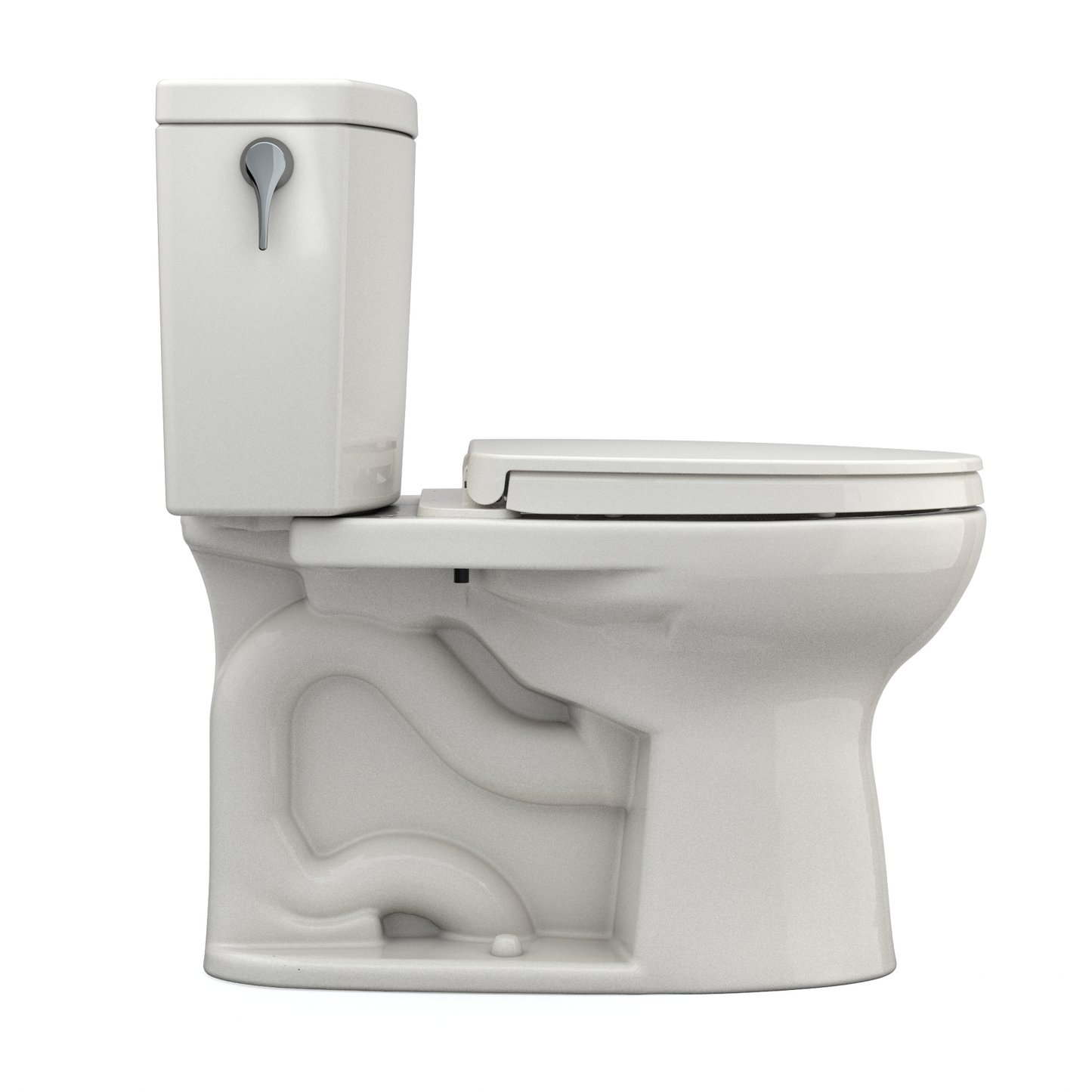 TOTO MS454124CUFG#12 Drake II 1G Two-Piece Elongated 1.0 GPF Universal Height Toilet with CEFIONTECT and SS124 SoftClose Seat , Sedona Beige