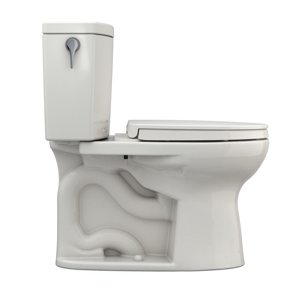 TOTO MS454124CUFG#12 Drake Ii 1G Two-Piece Elongated 1.0 Gpf Universal Height Toilet With Cefiontect And Ss124 Softclose Seat - Sedona Beige