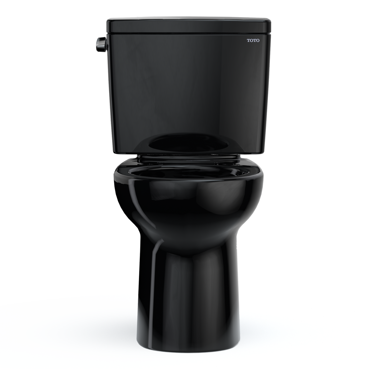 TOTO CST775CEF#51 Drake Two-Piece Round 1.28 GPF Universal Height TORNADO FLUSH Toilet with CEFIONTECT , Ebony