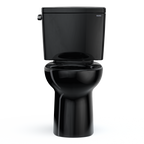 TOTO CST775CEF#51 Drake Two-Piece Round 1.28 Gpf Universal Height Tornado Flush Toilet With Cefiontect - Ebony