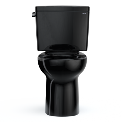 TOTO CST775CEF#51 Drake Two-Piece Round 1.28 Gpf Universal Height Tornado Flush Toilet With Cefiontect - Ebony