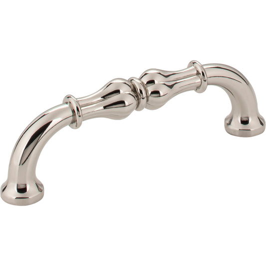 JEFFREY ALEXANDER 818-96NI Bella 96 mm Center-to-Center Bar Pull , Polished Nickel