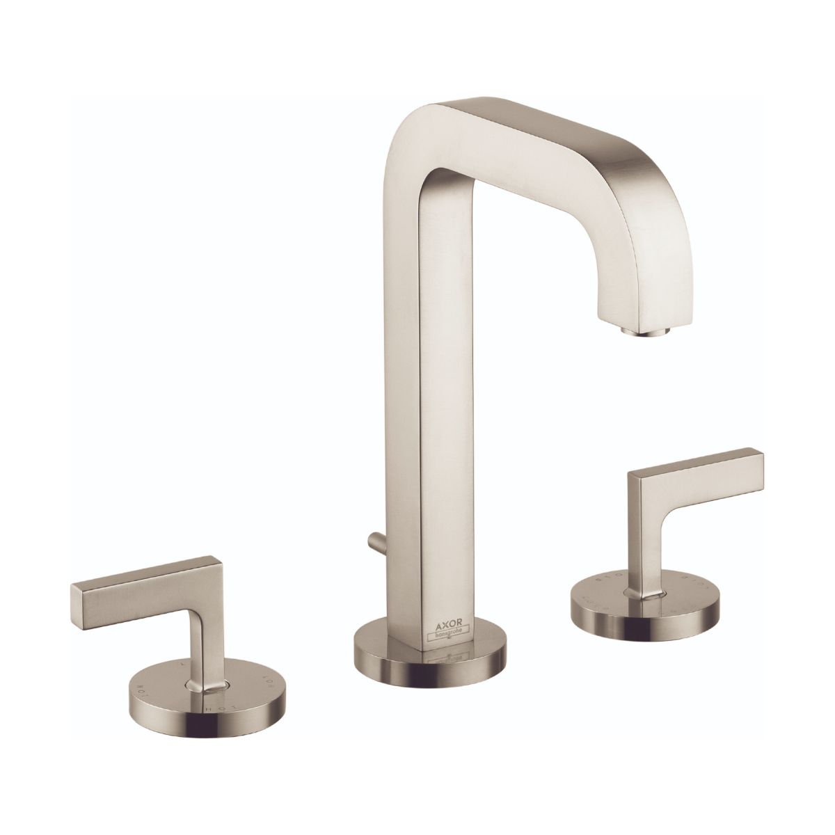 AXOR 39135821 Citterio Widespread Faucet 170 with Lever Handles and Pop-Up Drain, 1.2 GPM - Brushed Nickel
