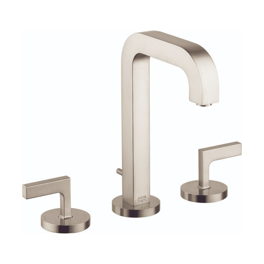 AXOR 39135821 Citterio Widespread Faucet 170 with Lever Handles and Pop-Up Drain, 1.2 GPM - Brushed Nickel