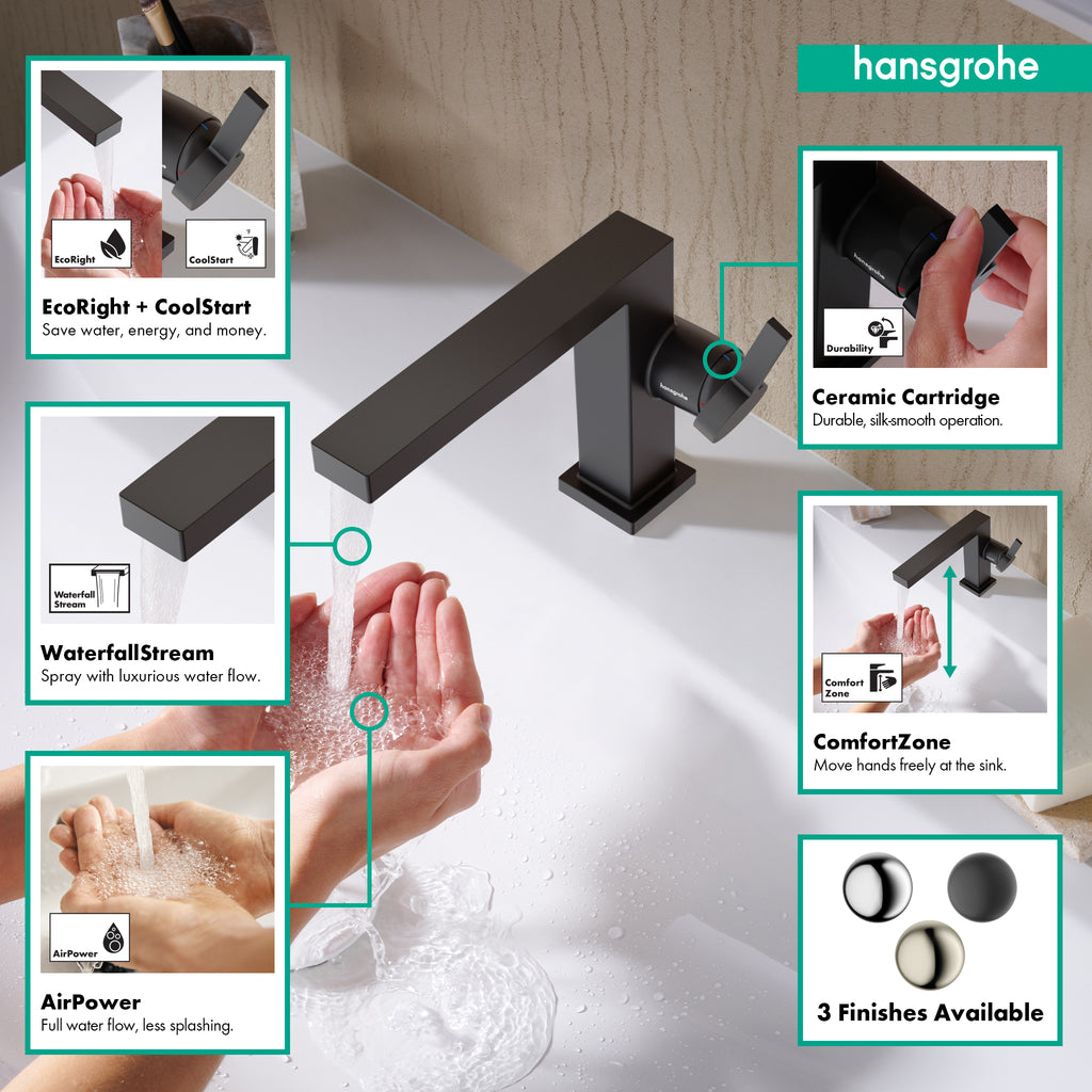 HANSGROHE 73021671 Tecturis E Single-Hole Fine 110, 1.2 GPM - Matte Black