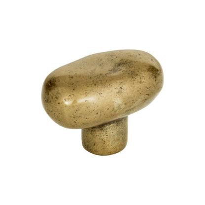 ATLAS 332-CM Distressed 1 11/16" Length Oval Knob - Champagne