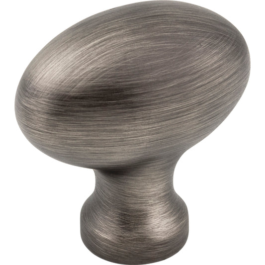 JEFFREY ALEXANDER 3991BNBDL Lyon 1-9/16" Length Oval Knob - Brushed Pewter