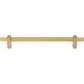 JEFFREY ALEXANDER 698-12BG Larkin Knurled Ends 12" Center-to-Center Appliance Pull - Brushed Gold