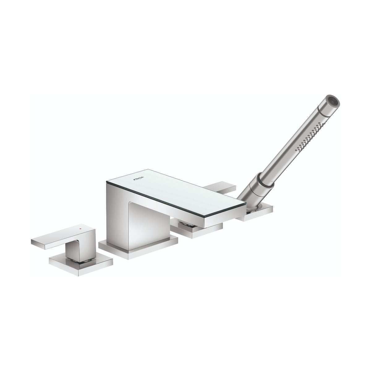 AXOR MyEdition 4-Hole Roman Tub Set Trim with 1.75 GPM Handshower in Chrome / Mirror Glass