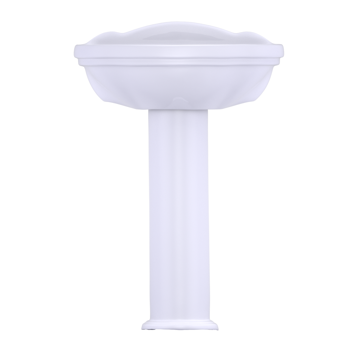 TOTO LPT754.4#01 Whitney Oval Pedestal Bathroom Sink for 4 Inch Center Faucets , Cotton White