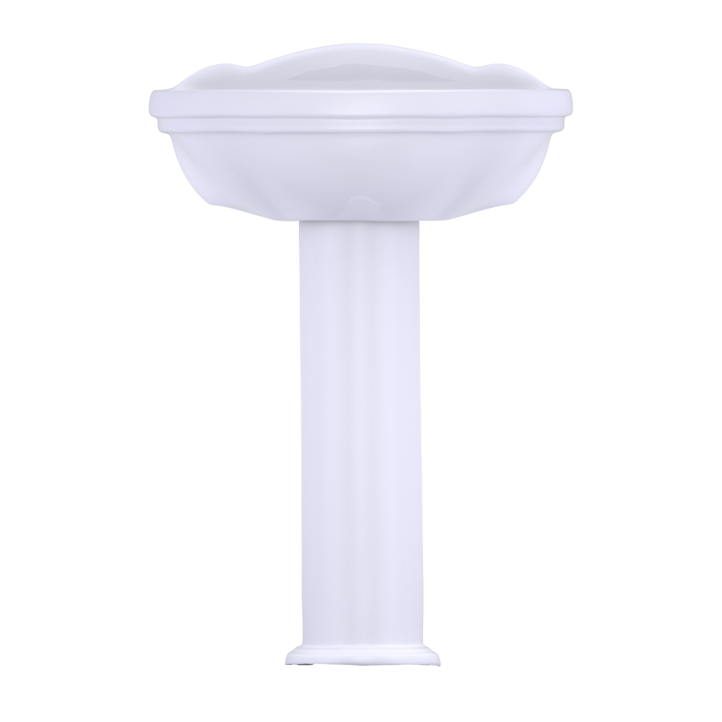 TOTO LPT754.8#01 Whitney Oval Pedestal Bathroom Sink for 8 Inch Center Faucets , Cotton White