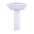 TOTO LPT754.8#01 Whitney Oval Pedestal Bathroom Sink for 8 Inch Center Faucets , Cotton White