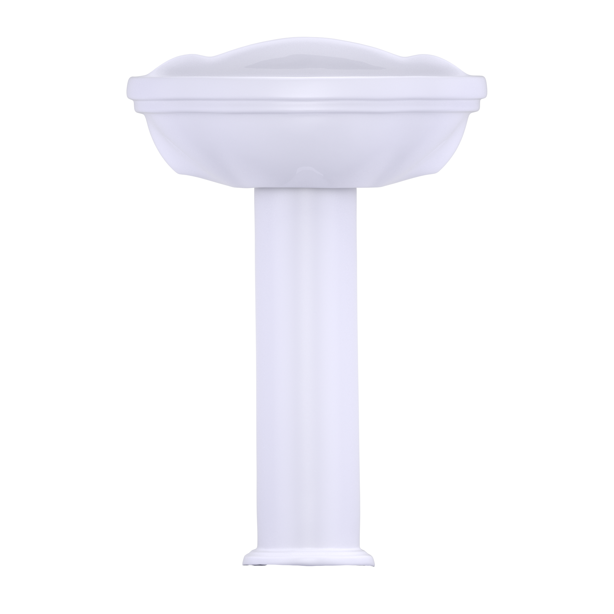TOTO LPT754.8#01 Whitney Oval Pedestal Bathroom Sink for 8 Inch Center Faucets , Cotton White