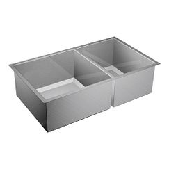 MOEN G16221 Prep 34" Undermount Double Bowl Sink - Stainless