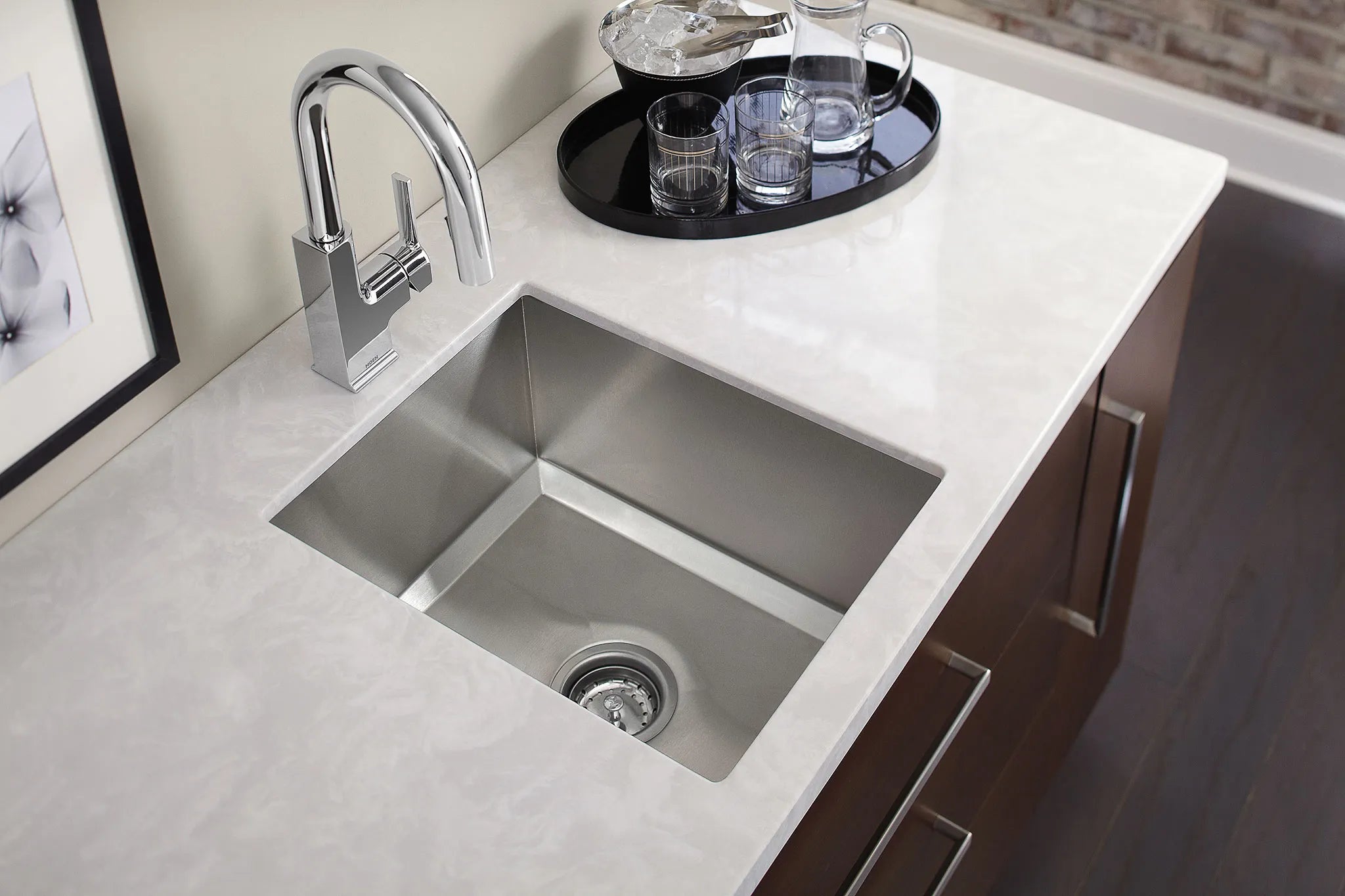 MOEN S62308 Sto One-Handle Pulldown Bar Faucet - Chrome