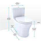 TOTO MS646124CEMFN#51 Aquia Iv One-Piece Elongated Dual Flush 1.28 And 0.9 Gpf Universal Height - Ebony