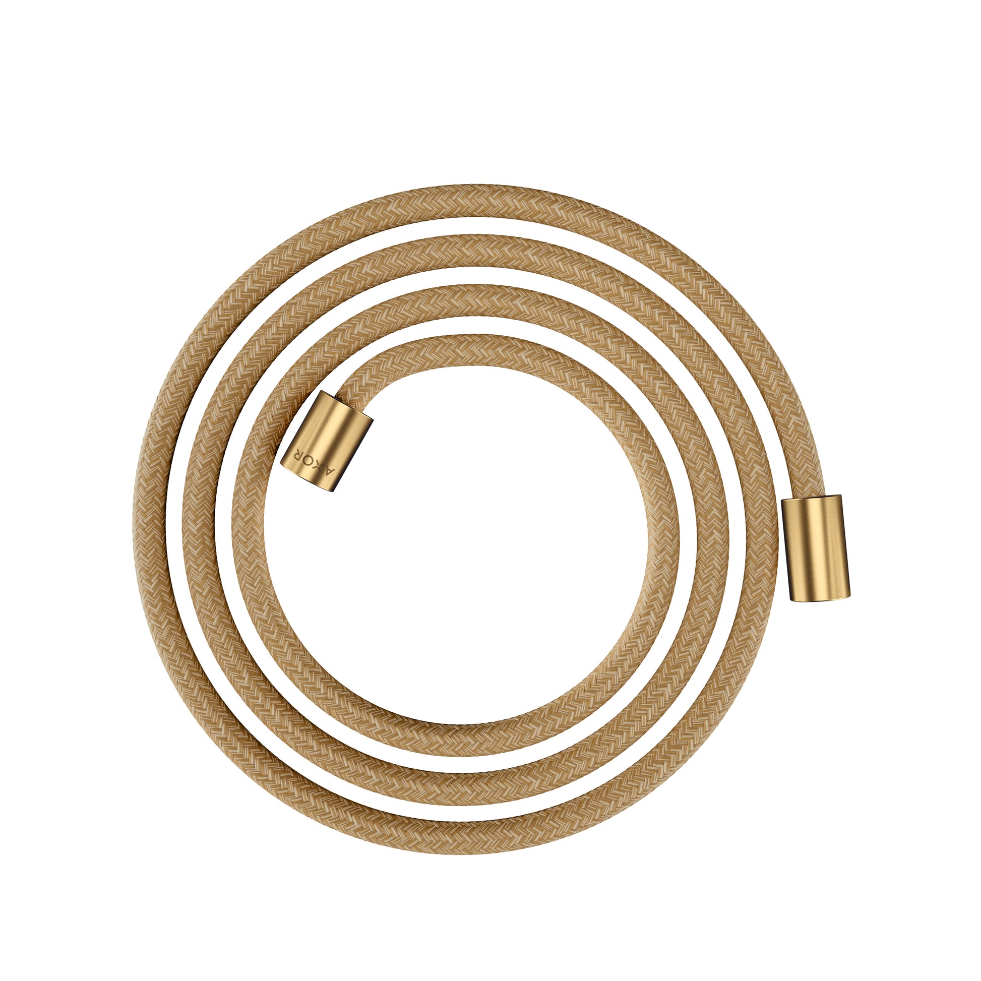 AXOR ShowerSolutions Textile Hose with Cylindrical Nut, 79" in Polished Gold Optic