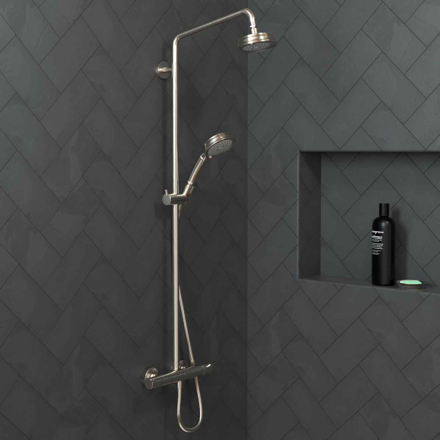 HANSGROHE 04753820 Croma 100 Classic Handshower 3-Jet, 1.8 GPM - Brushed Nickel