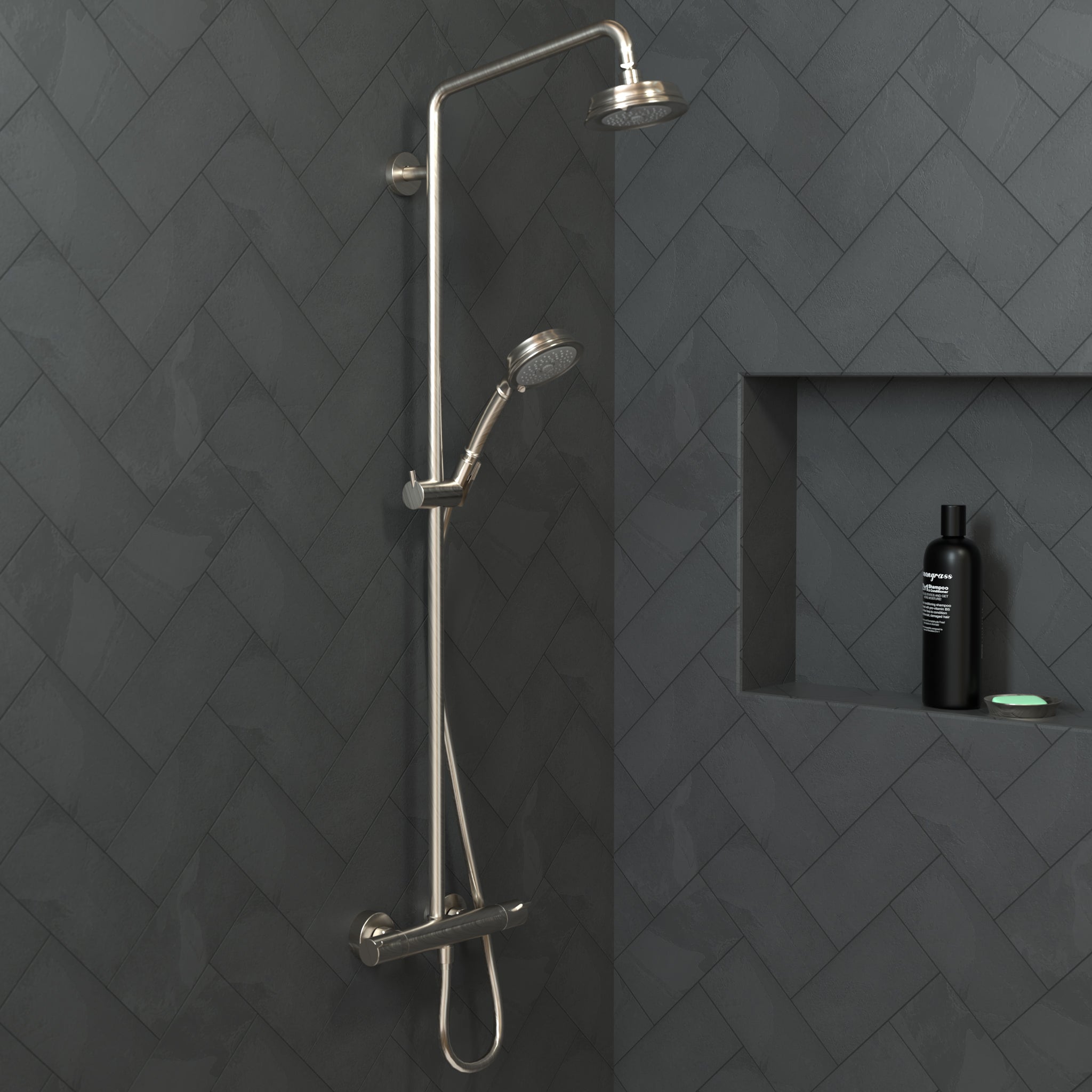 HANSGROHE 04753820 Croma 100 Classic Handshower 3-Jet, 1.8 GPM - Brushed Nickel
