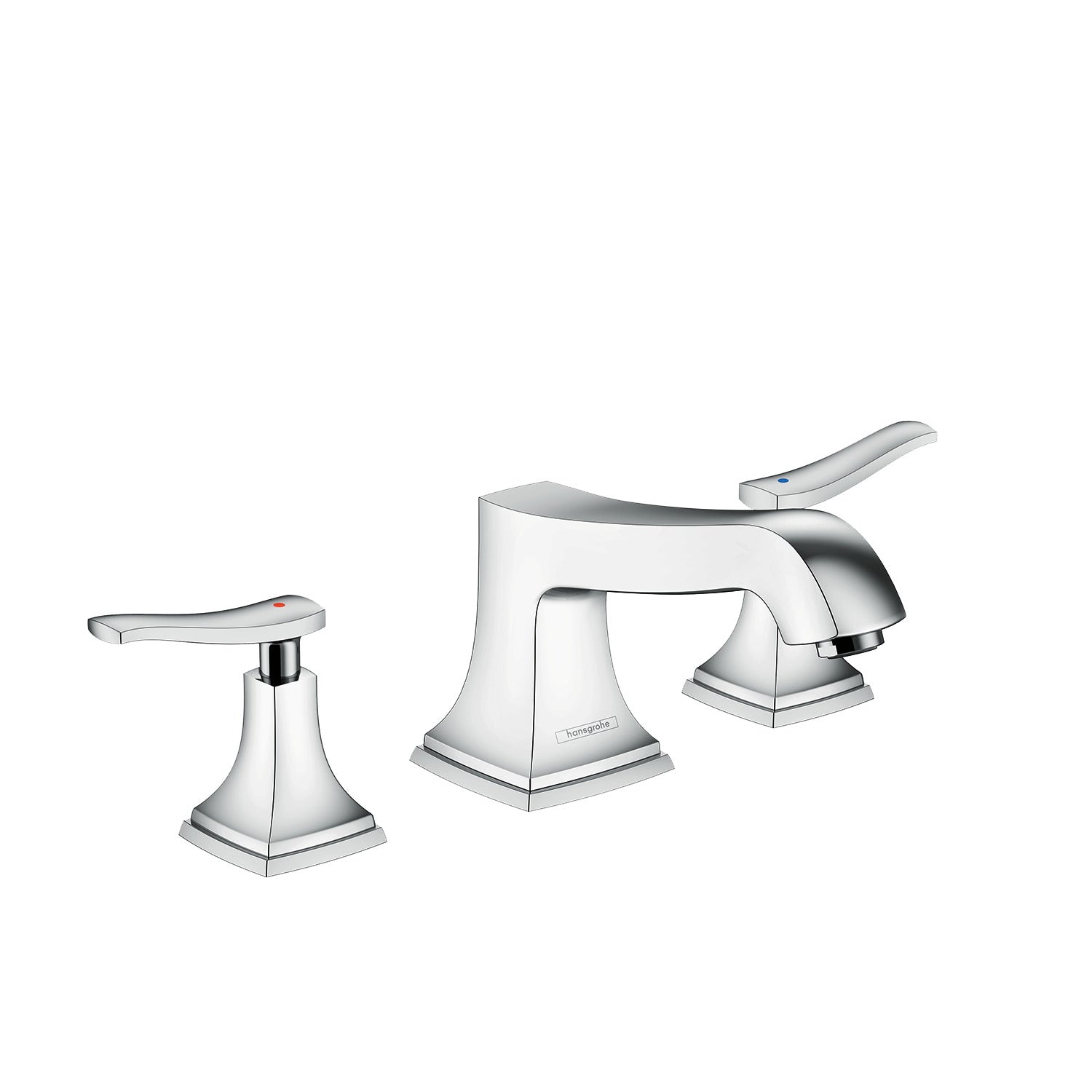 HANSGROHE 31428001 Metropol Classic 3-Hole Roman Tub Set Trim with Lever Handles - Chrome