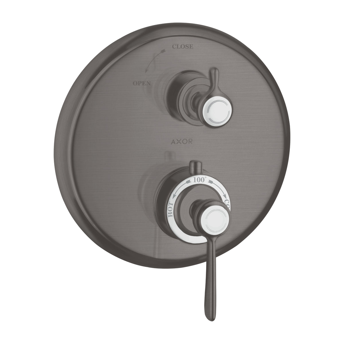 AXOR 16801341 Montreux Thermostatic Trim with Volume Control - Brushed Black Chrome