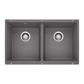 BLANCO 519050 Precis Precis SILGRANIT 29" 50/50 Double Bowl Undermount Kitchen Sink - Cinder in Cinder