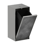 HANSGROHE 56063800 XtraStoris Rock Recessed Trash Bin with Shelf & Tileable Door - Brushed Stainless Steel