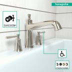 HANSGROHE 04776830 Joleena 3-Hole Roman Tub Set Trim - Polished Nickel
