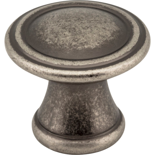 JEFFREY ALEXANDER Z110-BNDL Cordova 1-3/16" Diameter Mushroom Knob - Distressed Pewter