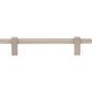 JEFFREY ALEXANDER 698-128SN Larkin Knurled Ends 128 mm Center-to-Center Bar Pull - Satin Nickel