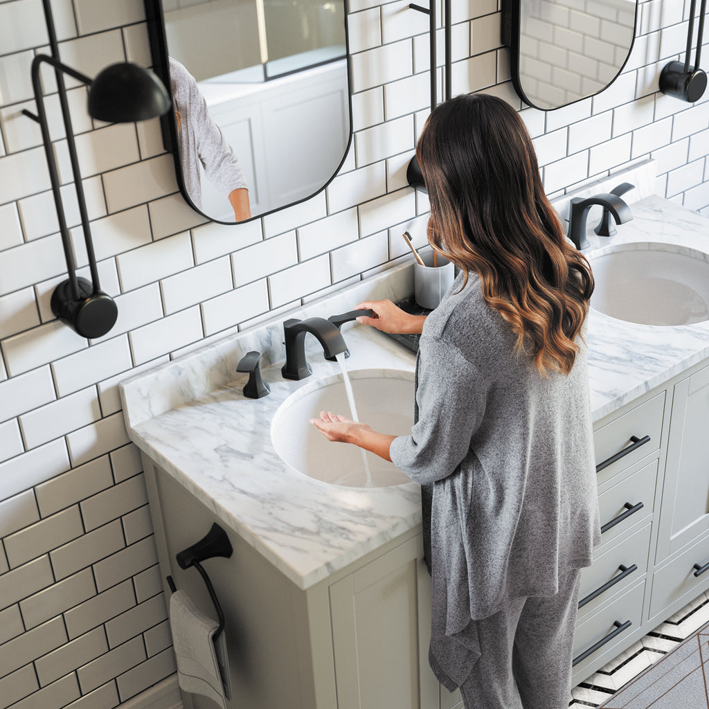 HANSGROHE 04813670 Locarno Widespread Faucet 110 with pop-up drain, 1.2 GPM - Matte Black