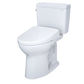 TOTO MW7764736CEGA#01 Drake WASHLET+ Two-Piece Elongated 1.28 GPF TORNADO FLUSH Toilet and S7A Contemporary Bidet Seat with Auto Flush , Cotton White