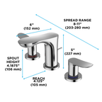 TOTO TLG01201U#BN Go Series 1.2 Gpm Two Handle Widespread Bathroom Sink Faucet With Drain Assembly - Brushed Nickel