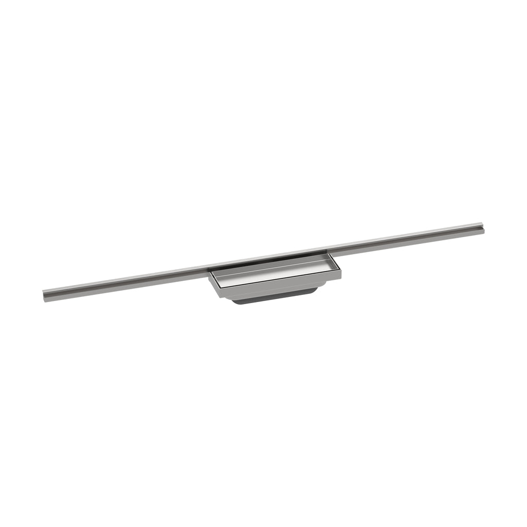 HANSGROHE 56221001 RainDrain Minimalistic Complete Set 2", 35 1/4" Trim and Installation Set - Brushed Stainless Steel