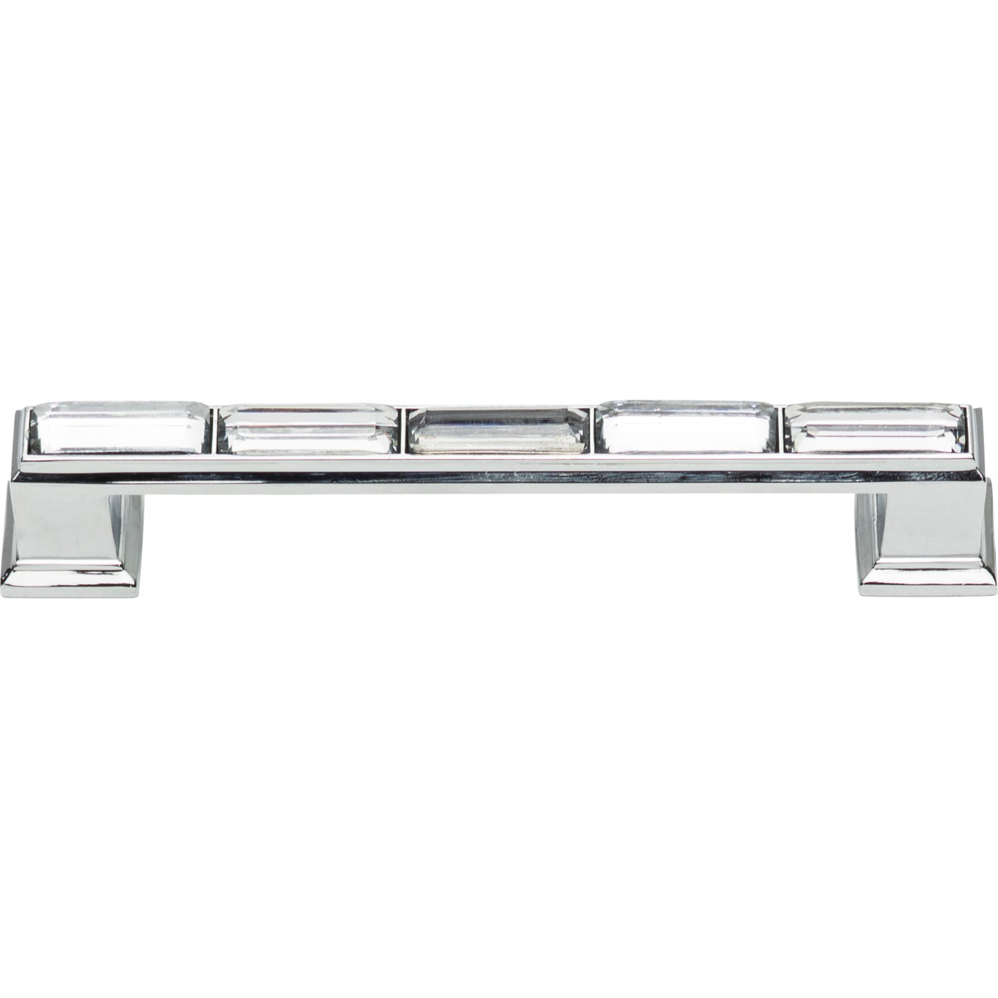 ATLAS 342-CH Legacy Crystal 5 1/16" Center to Center Bar Pull - Polished Chrome
