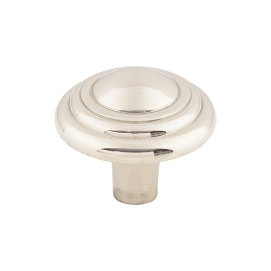 TOP KNOBS M2037 Aspen II Button 1 3/4" Diameter Round Knob - Polished Nickel