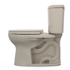 TOTO MS454124CEFG#03 Drake Ii Two-Piece Elongated 1.28 Gpf Universal Height Toilet With Cefiontect And Ss124 Softclose Seat - Bone