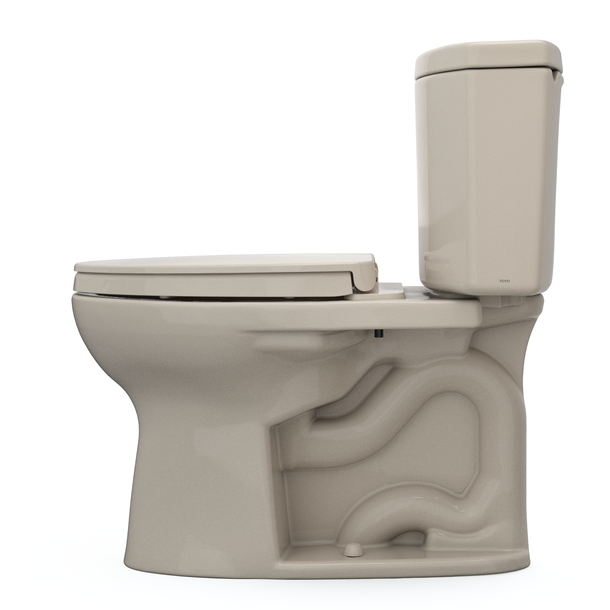 TOTO MS454124CEFG#03 Drake Ii Two-Piece Elongated 1.28 Gpf Universal Height Toilet With Cefiontect And Ss124 Softclose Seat - Bone
